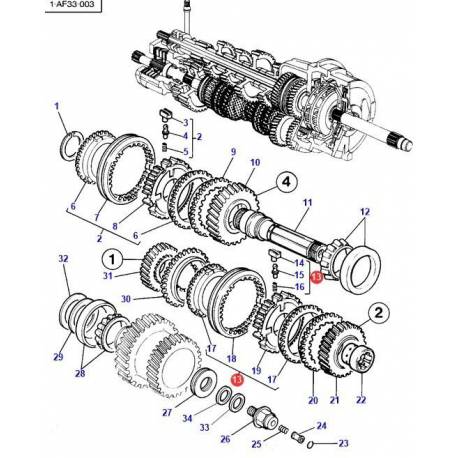 Pierścień synchronizatora Massey Ferguson 3617219M1