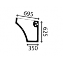 5092899 Szyba drzwi dolna prawa Case JX, New Holland TD