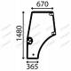 87620234 Szyba drzwi lewa Case JX, New Holland TD