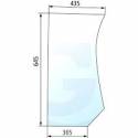 87566892 Szyba przednia dolne lewa Case Maxxum, mxu, New Holland