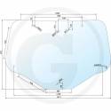 87744542 Szyba tylna Case maxxum, MXU, New Holland