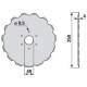 Talerz 350mm wysiewający uzębiony Z11 Accord KV AC821839